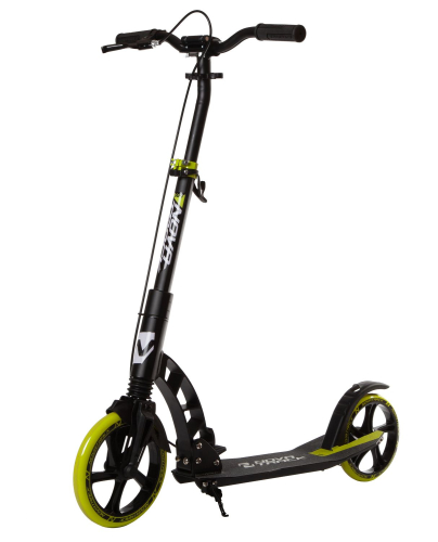 Самокат Novatrack DEFT 230 PRO'20 Brake (2021), черный-лимонный