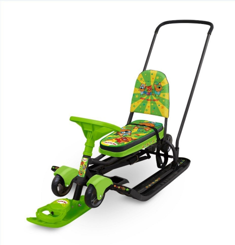 Снегокат Ника "Тимка спорт 6" три кота (арт. ТС6/ТК2), зеленый