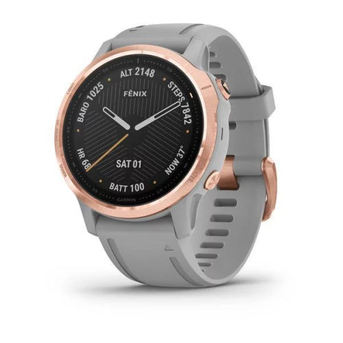 Часы GARMIN Fenix 6S Sapphire (Rose Gold/Gray Band)