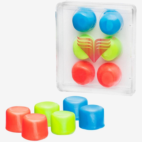 Беруши для бассейна TYR Youth Multi-Colored Silicone Ear Plugs, мульти