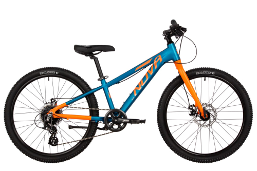 Велосипед Novatrack Extreme 8.D 24 (2025), рама 11" (130-155 см), бирюзовый