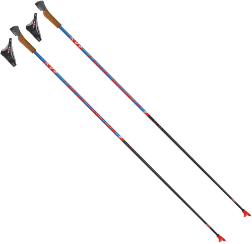 Палки лыжные KV+ Tornado Plus Qcd, Cross Country Pole, 23P003Q, черно-синий