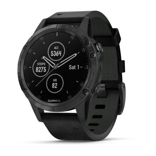 Часы GARMIN Fenix 5S Plus Sapphire (Black/Black Band)