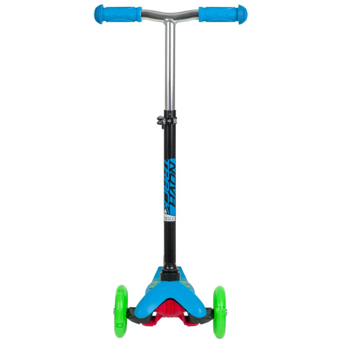Самокат-кикборд Novatrack Disco-kids Print Basic (2020), бирюзовый