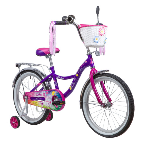 Велосипед Novatrack Little Girlzz 20" (2023) (110-130 см), фиолетовый