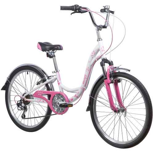 Велосипед NOVATRACK BUTTERFLY 24" (2019), рама 11" (130-155 см), розовый