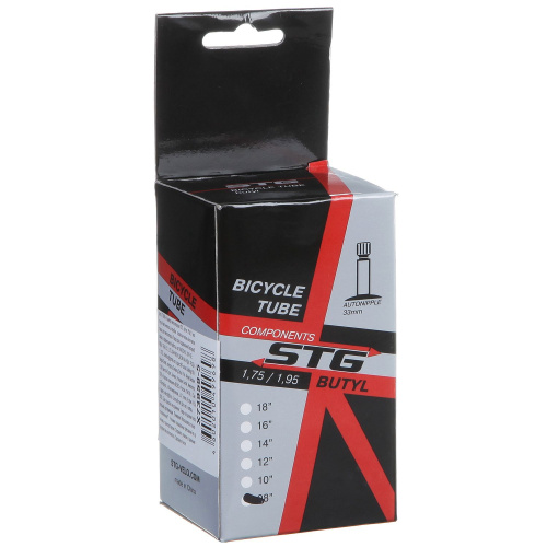 Камера велосипедная STG, бутил, 8"x2,0 ,изогнутый автониппель