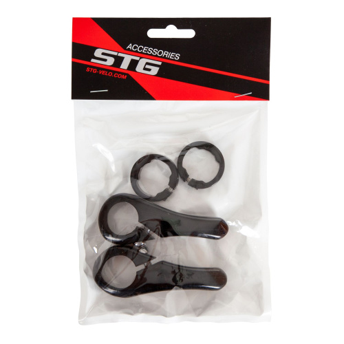 Рога на руль STG GR6250, алюминий, черный, черный