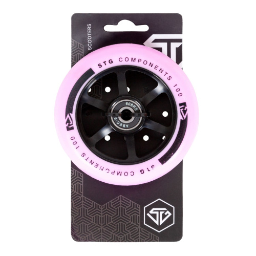 Колесо STG TW-11 для трюкового самоката, 100 мм, черный с фиолетовым