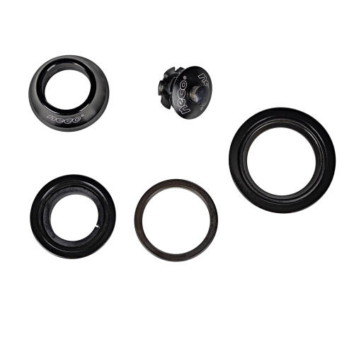 Рулевая колонка Neco H156EM, ZS44/56, 1 1/8-1 1/2", стал.чашки, картр.подшипники, черный