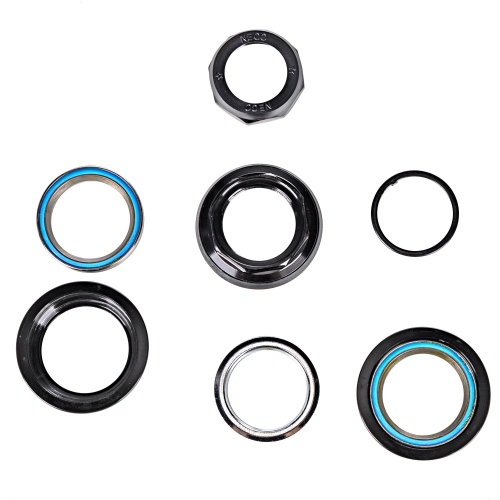 Рулевая колонка Neco H118, ZS44, 1 1/8"(резьб.), алюм.чашки, картр.подшипники, черный