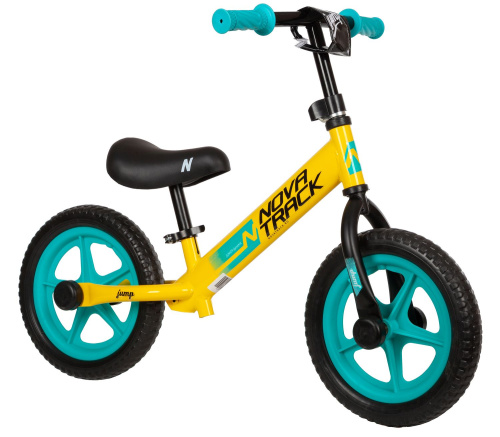 Беговел NOVATRACK  JUMP 12" (2022) (92-98 см), зеленый
